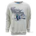 Sweat-shirt surdimensionné de chariot surdimensionné pour hommes personnalisés